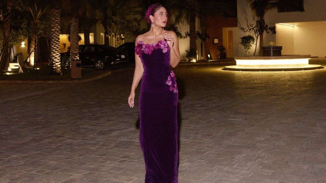 kareena kapoor purple dress Kareena Kapoor Khan dazzles in a mesmerising purple velvet gown at Red Sea Film Festival