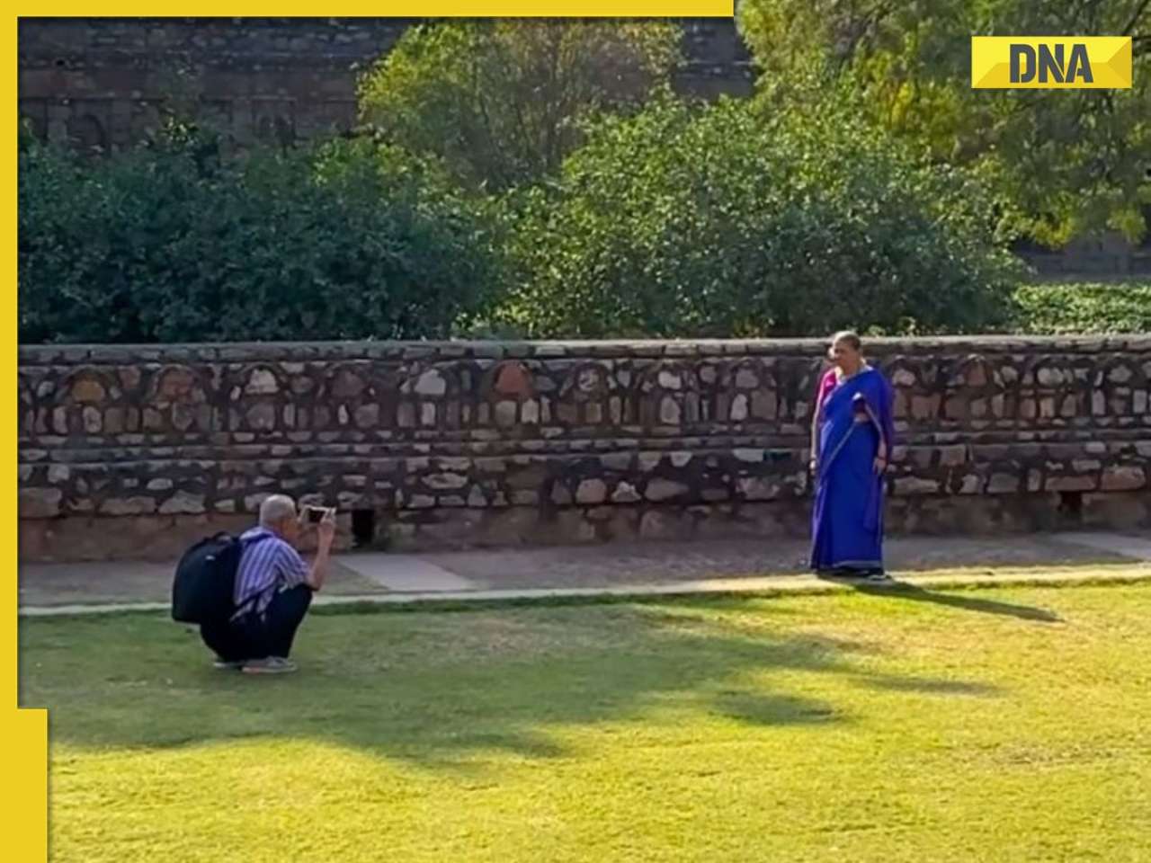Viral video: Elderly man's adorable attempt to capture perfect photo of wife delights internet, WATCH