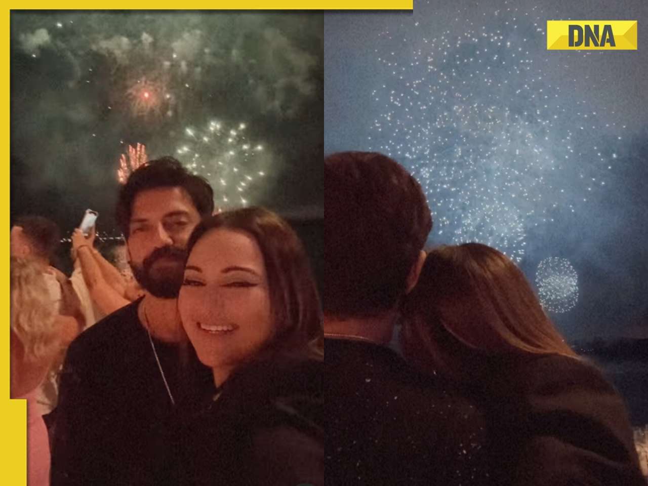 Sonakshi Sinha, Zaheer Iqbal celebrate New Year in Australia, enjoy spectacular fireworks in viral video: Watch