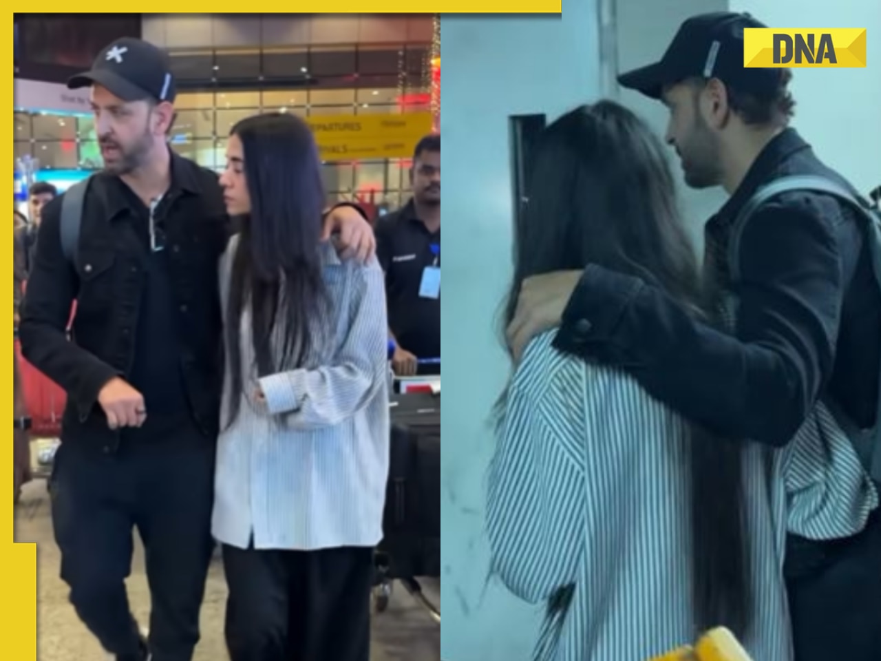 'Is she sick?': Hrithik Roshan holds Saba Azad close at airport as they return Mumbai, netizens react