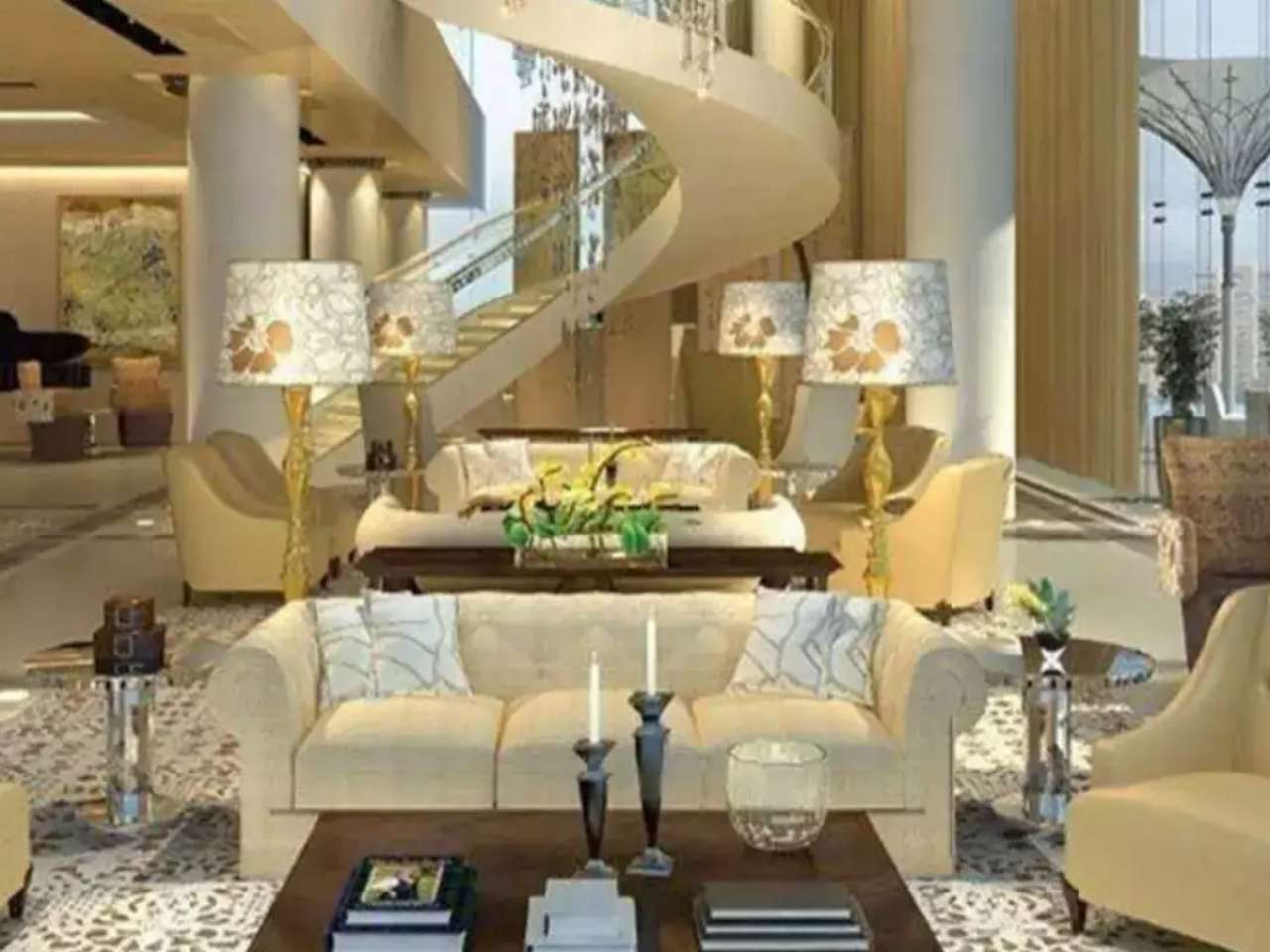 High-speed elevators, a multi-story parking structure