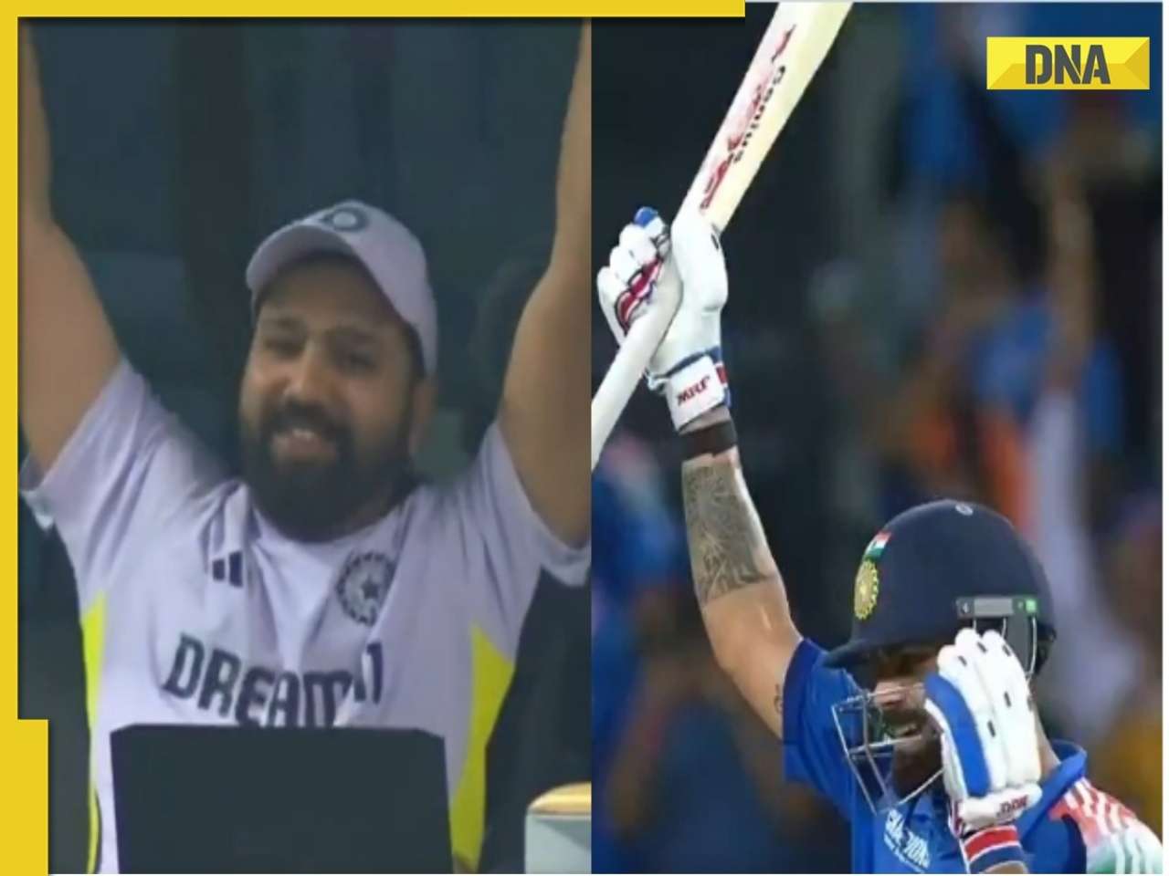 Rohit Sharma gestures Virat Kohli to hit a six and finish off Ind vs Pak match, batter responds with a four, watch heartwarming video