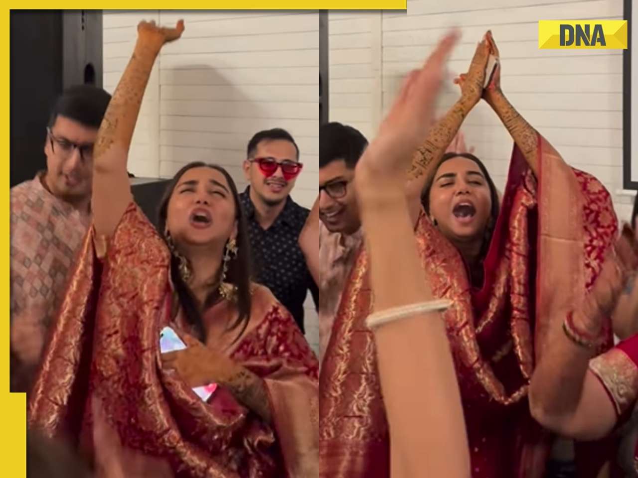 Prajakta, Vrishank groove to Zingaat at their mehendi: Watch