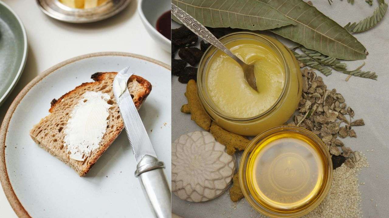White butter and desi ghee