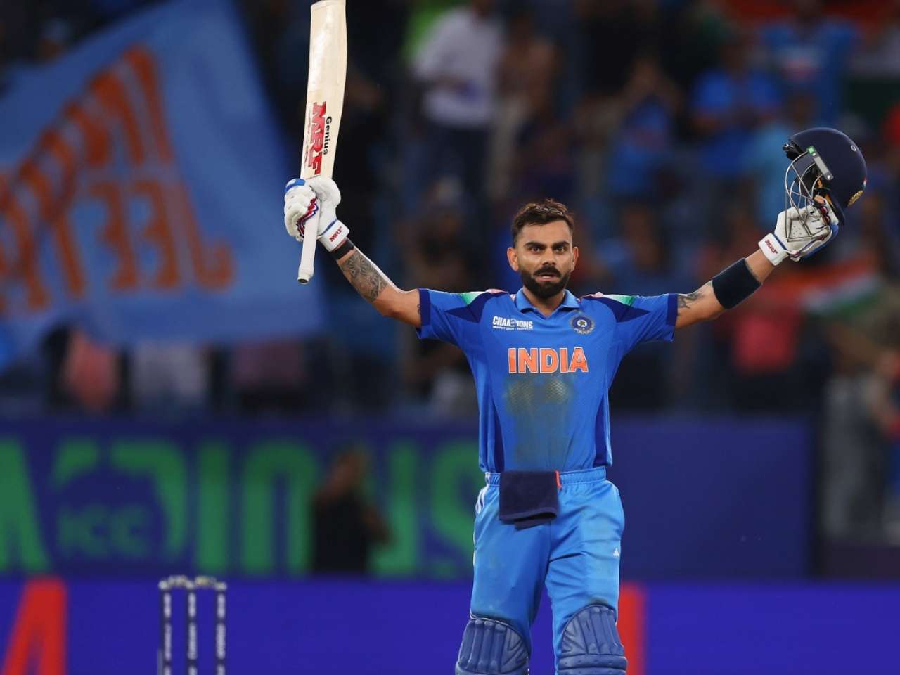 Virat Kohli scored an unbeaten century in the last game in CT2025