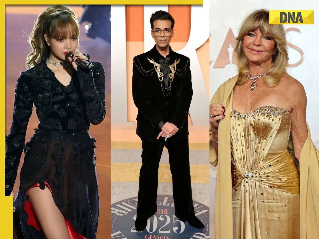 K-pop star Lisa, Goldie Hawn to Karan Johar: Stunning celebs who honoured Indian designers at Oscars 2025