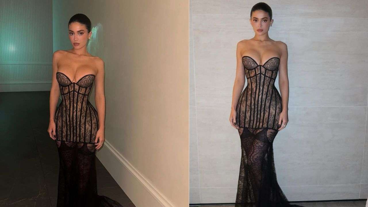 kylie jenner oscar after party dress Kylie Jenner and Timothe Chalamet Showed So Much PDA at the Oscars After- Party