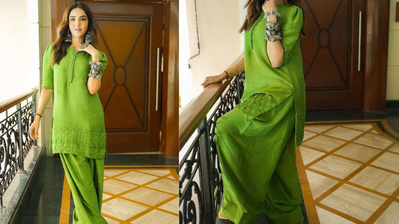 Jasmin Bhasin’s graceful farshi salwar look