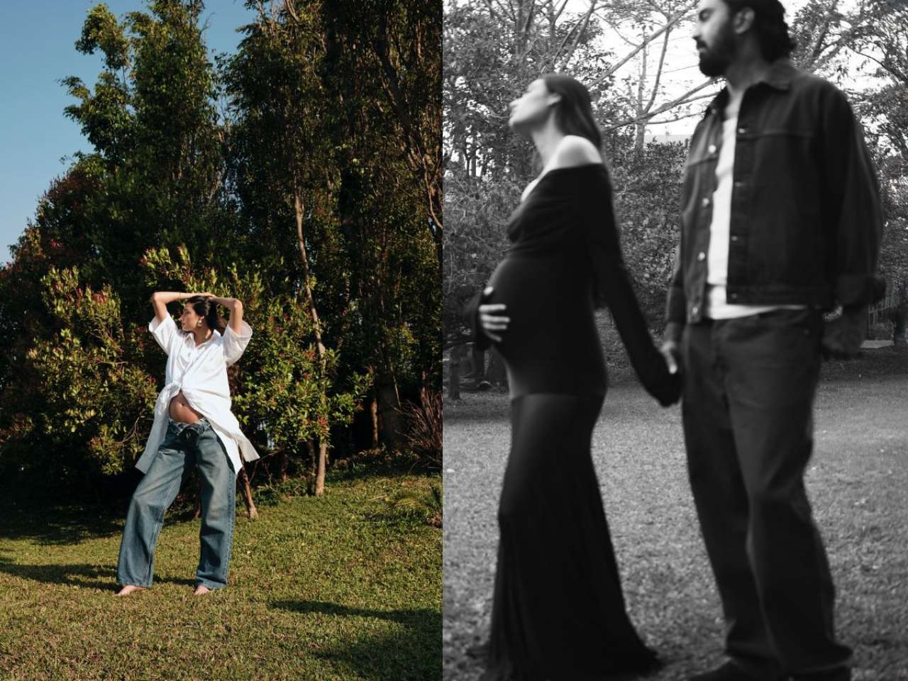 Athiya Shetty's flauting baby bump with unbuttoned jeans