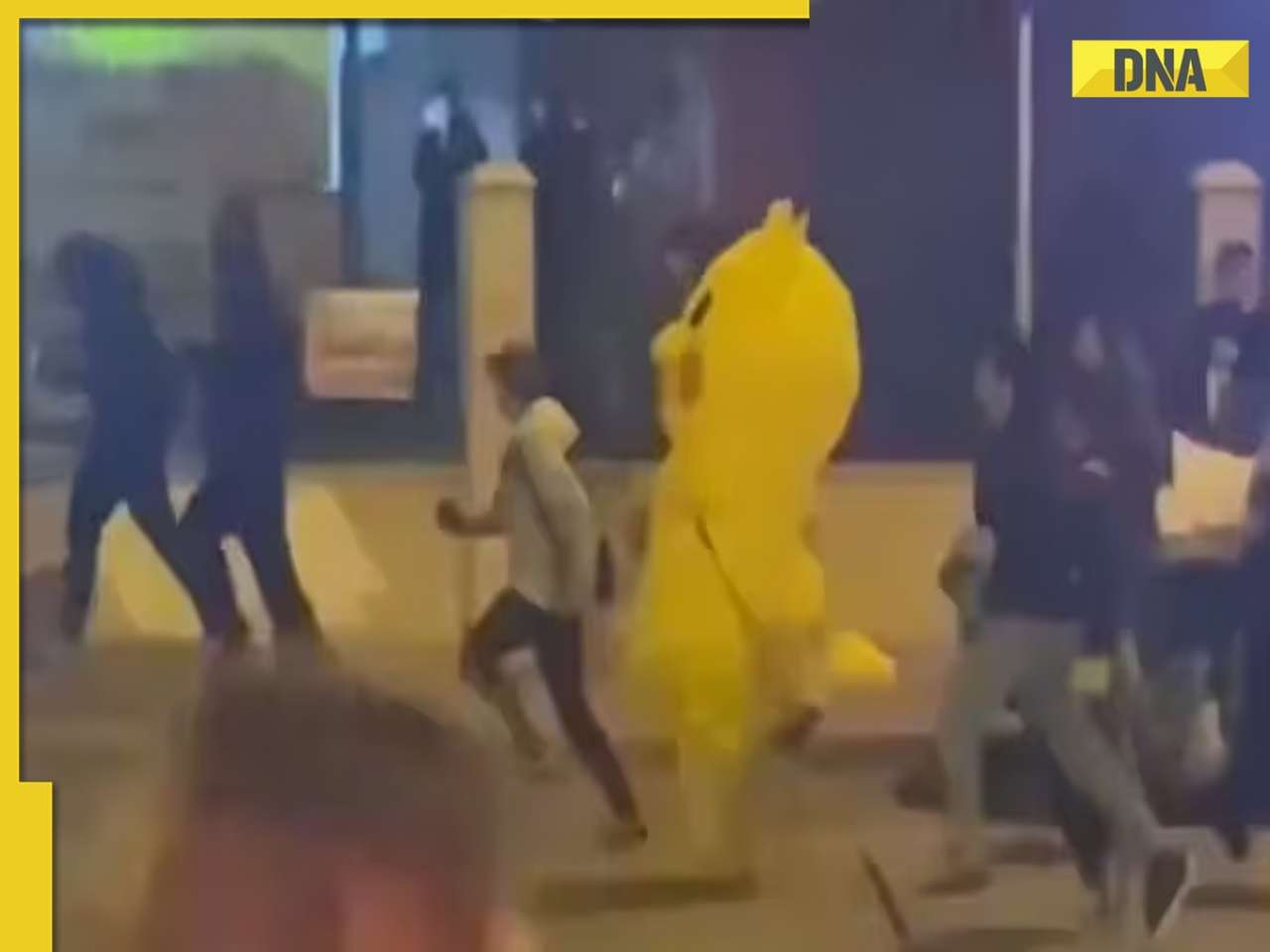 Pikachu protester runs from police amid mass protests in Turkey over arrest of Erdogan's top rival, watch viral video