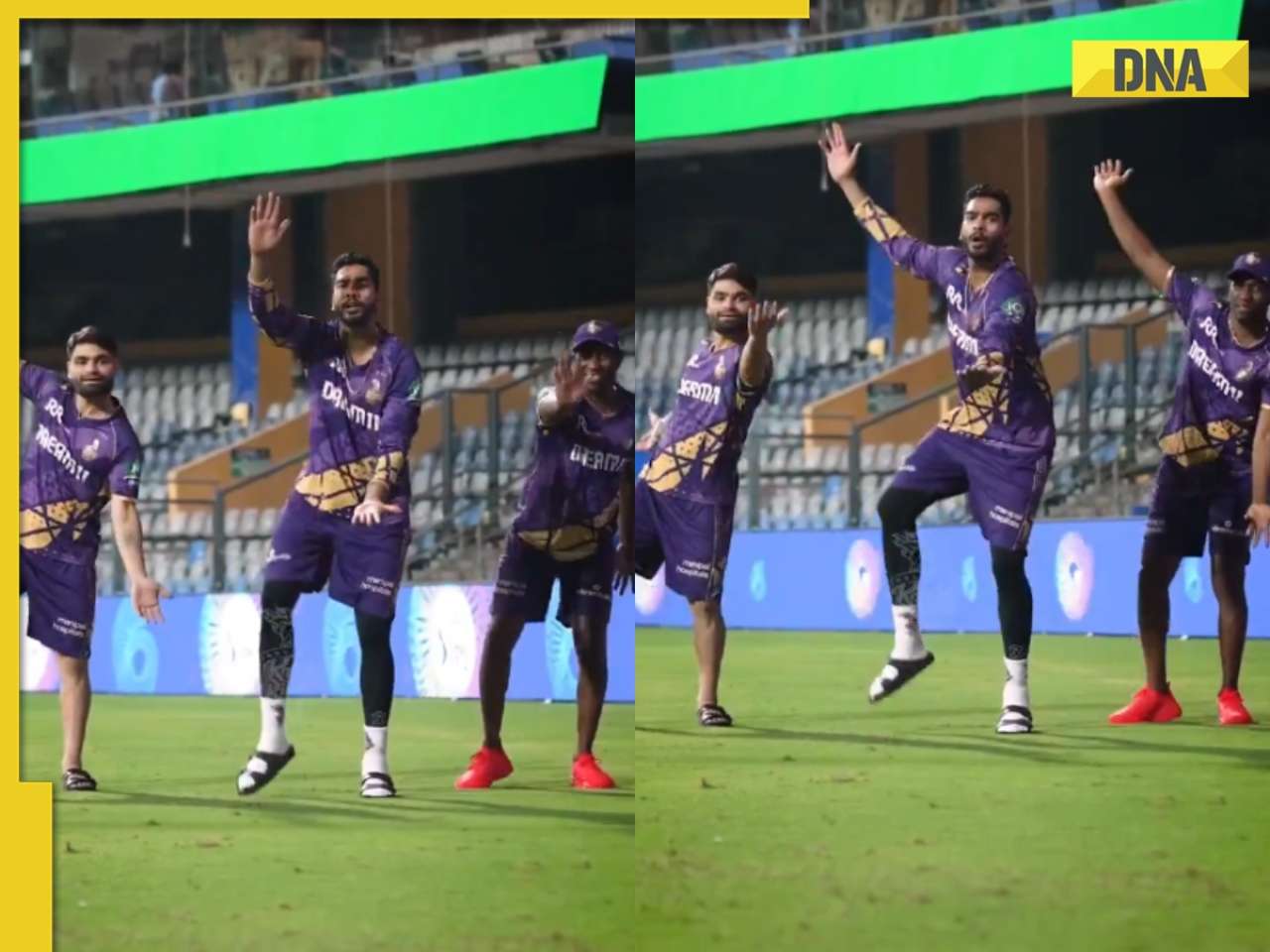 Rinku Singh, Venkatesh Iyer, Dwayne Bravo dance to 'Vartaman' to celebrate win against SRH in IPL 2025, video goes viral 