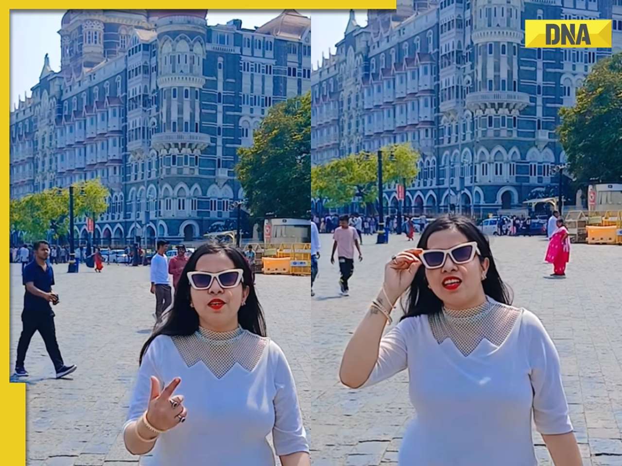 Dhinchak Pooja recreates her viral song 'Selfie Maine Leli Aaj' infront of Mumbai's Taj Mahal Palace Hotel, netizens say 'vibe to hai'