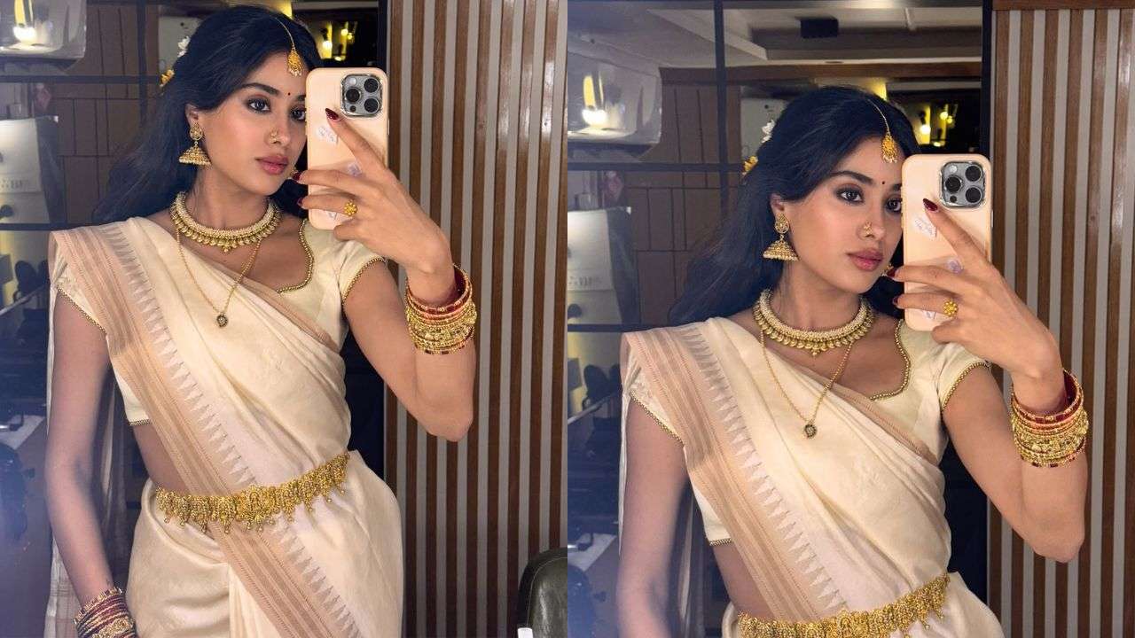 Off-white saree