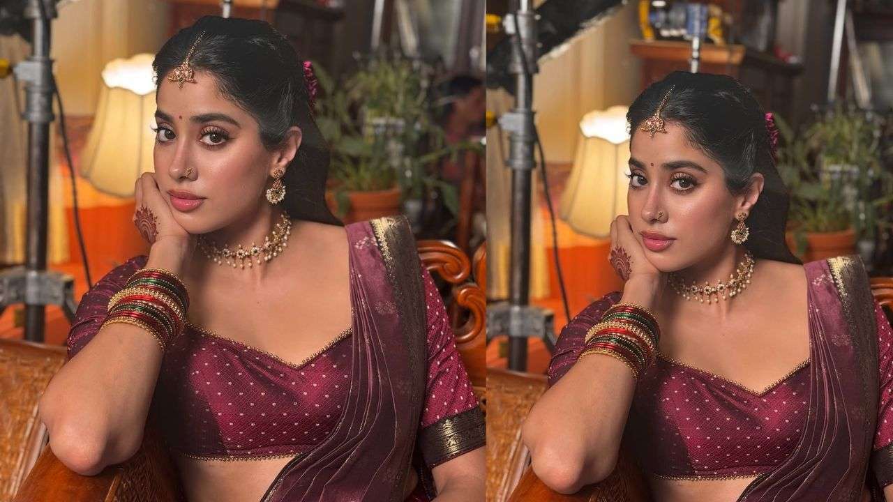 Deep maroon saree