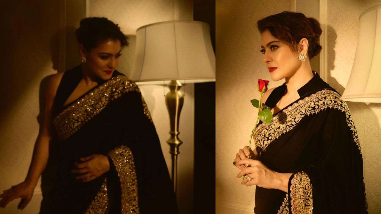 Velvet black saree