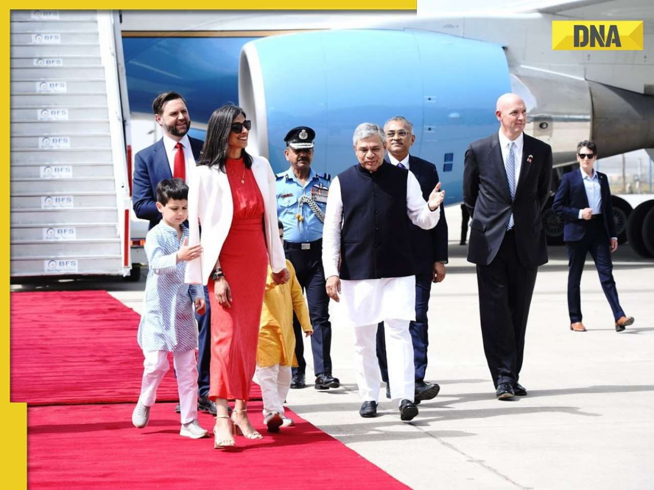 In Pics: US V-P JD Vance's children wear kurta pyjamas, anarkali as they land in India