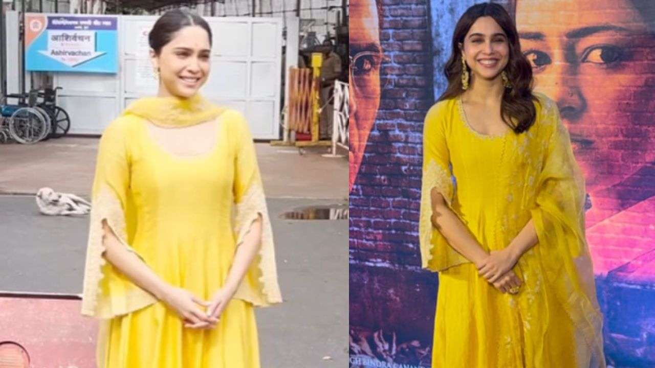 Sharvari Wagh's yellow Anarkali