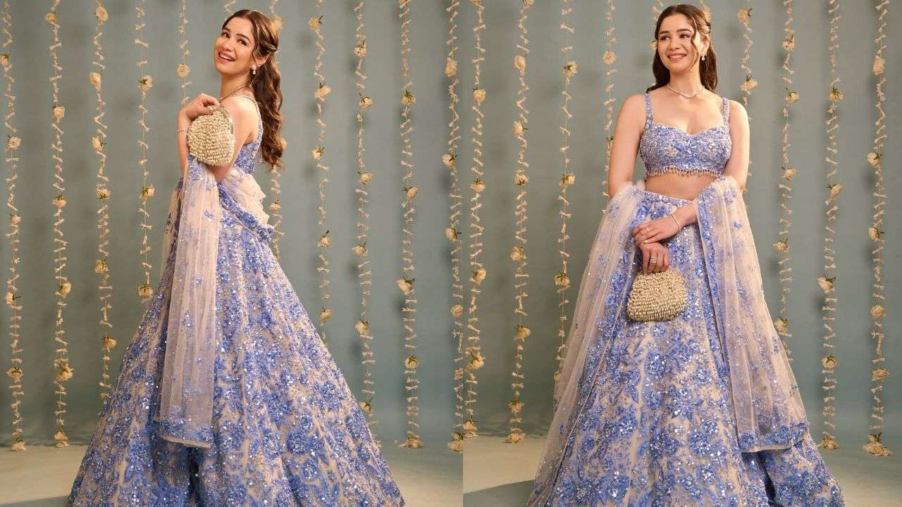 Pastel blue lehenga
