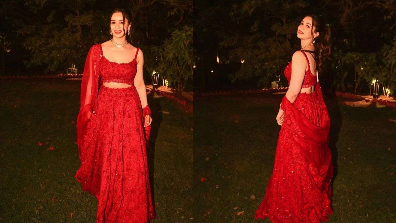 Bold red lehenga
