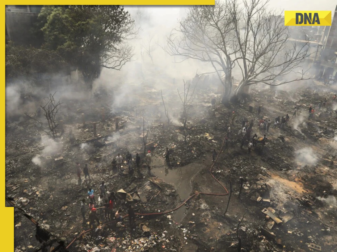 2 children die, several injured after massive fire engulfs jhuggi cluster in Delhi's Rohini
