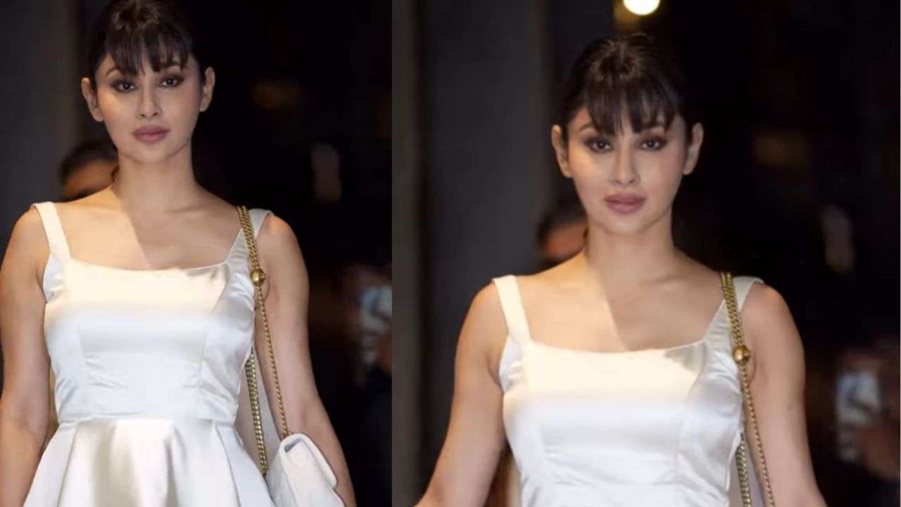 Mouni Roy’ satin white dress
