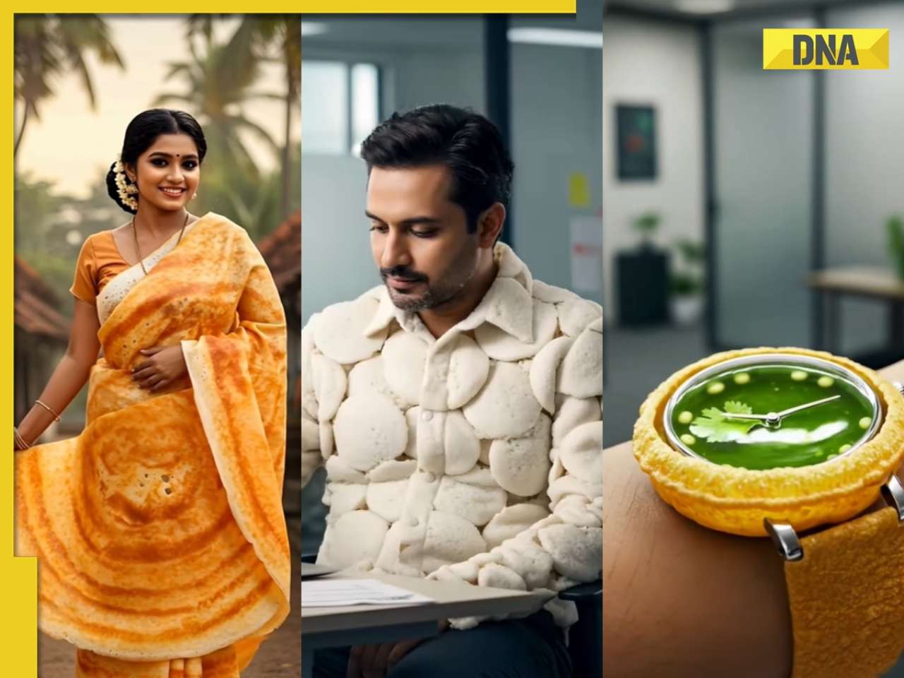 Viral video: From dosa saree, idli shirt to pani puri wrist watch, AI's food-inspired wearables take social media by storm, netizens say 'this is ultimate'