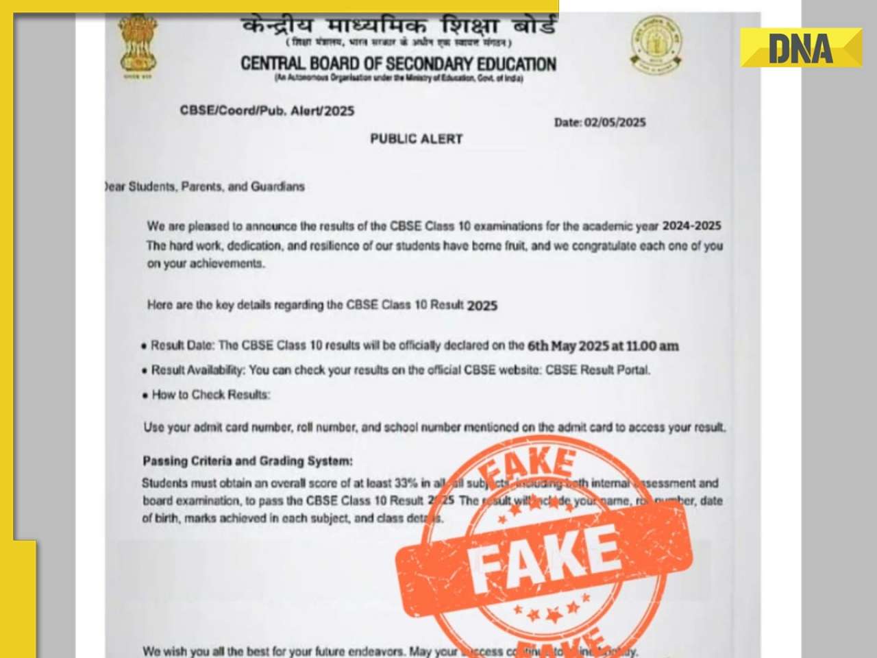 CBSE 10th, 12th Results 2025 on May 6? Board says viral letter is FAKE; details inside