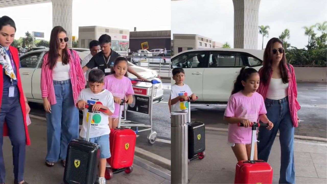 Mira Rajput Kapoor with her kids