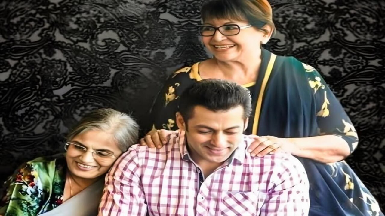 Salman Khan with mother Salma and Helen