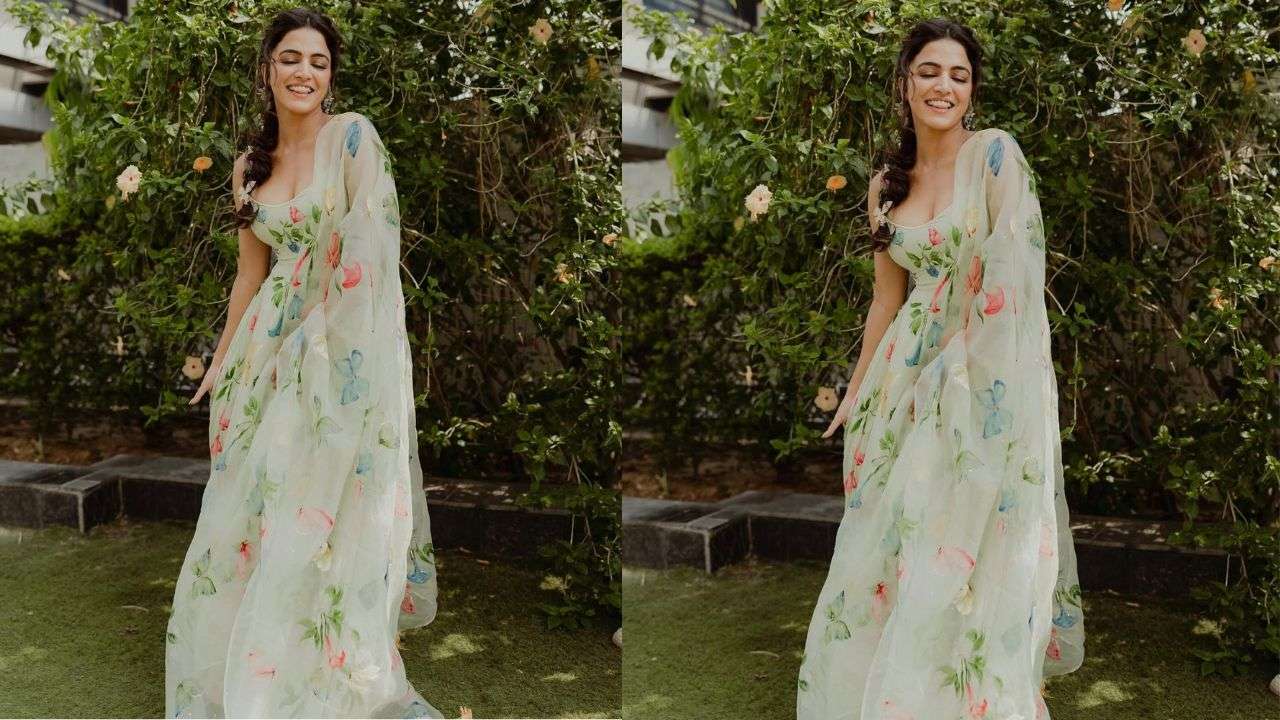 Flowy floral anarkali