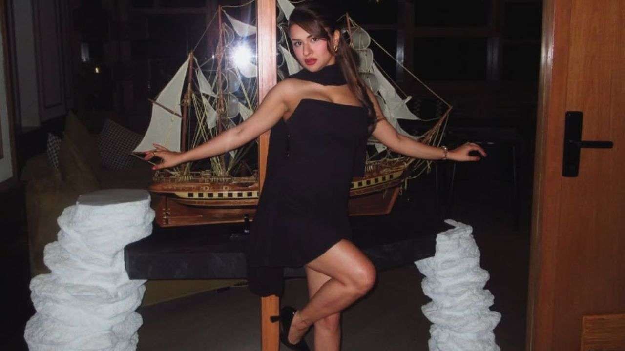 Strapless black dress