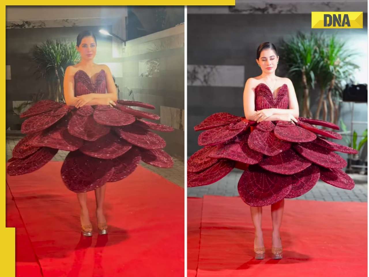 Uorfi Javed dazzles in 3D rose dress that she had prepared for Cannes 2025