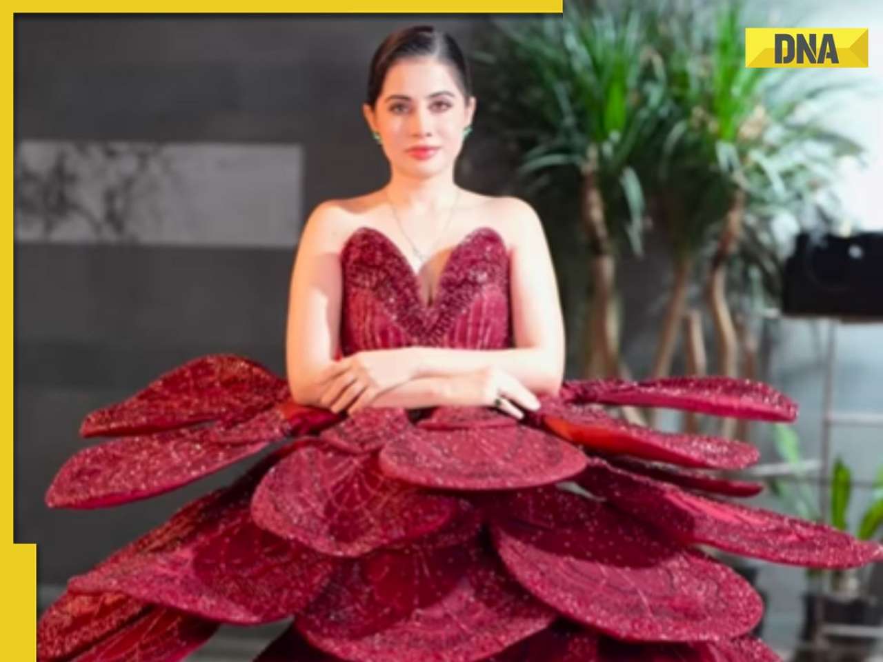 Missed Cannes 2025? Uorfi Javed flaunts her 3D rose dress on Mumbai streets instead, SEE PICS