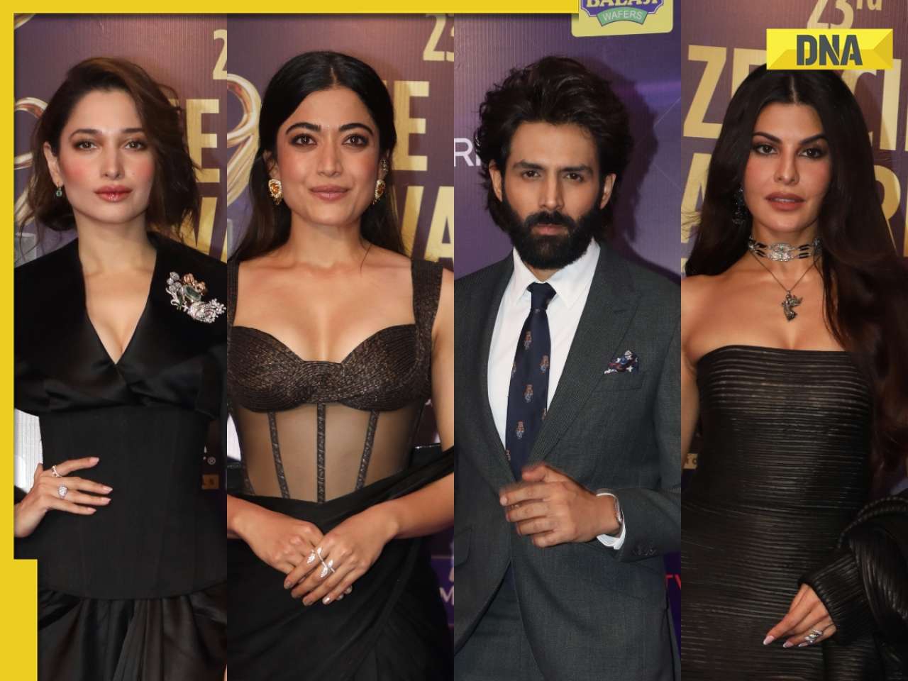 In pics: Kartik Aaryan, Rashmika Mandanna, Tamannaah Bhatia, Rasha Thadani, Jacqueline Fernandez, Bobby Deol, Vikrant Massey, Shanaya Kapoor, Tiger Shroff at Zee Cine Awards 2025