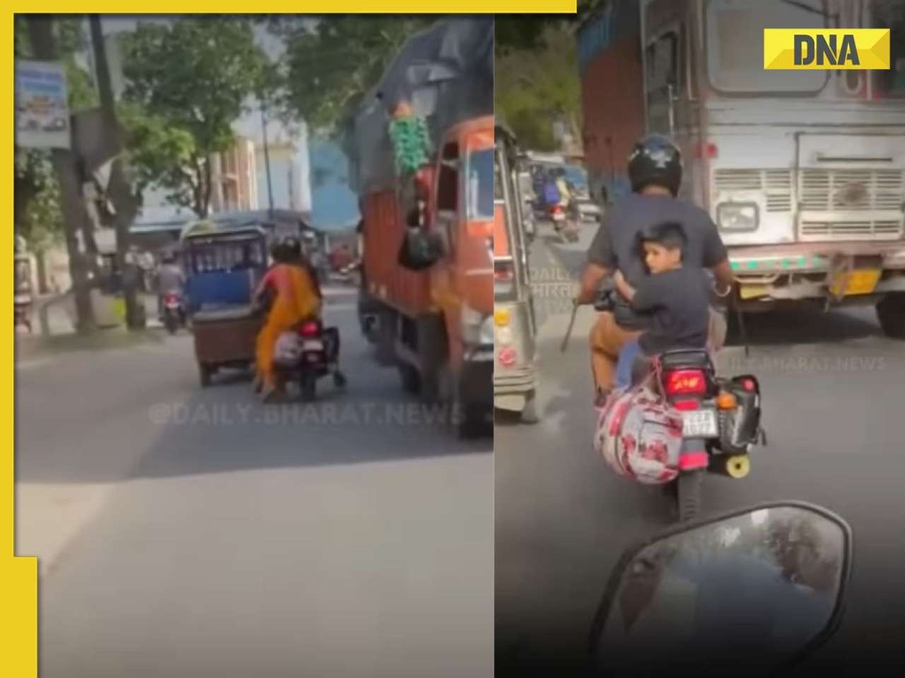 Shocking video shows drunk man keeps riding after wife falls from bike: 'Laapataa ladies first draft'
