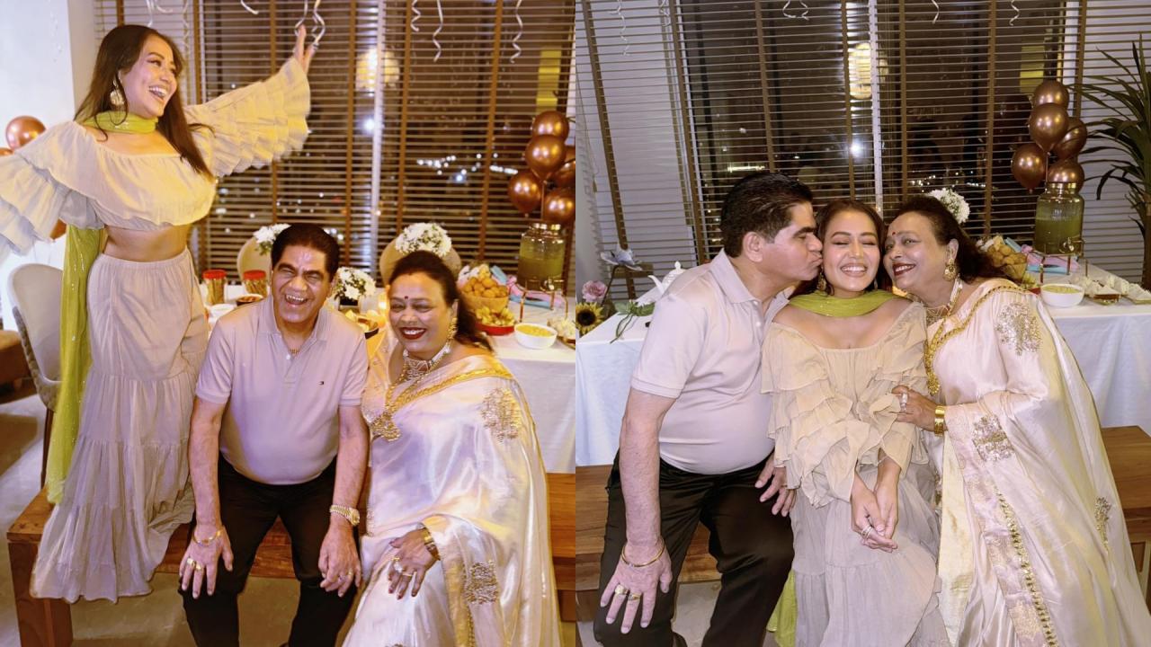 Neha Kakkar enjoyed the party 