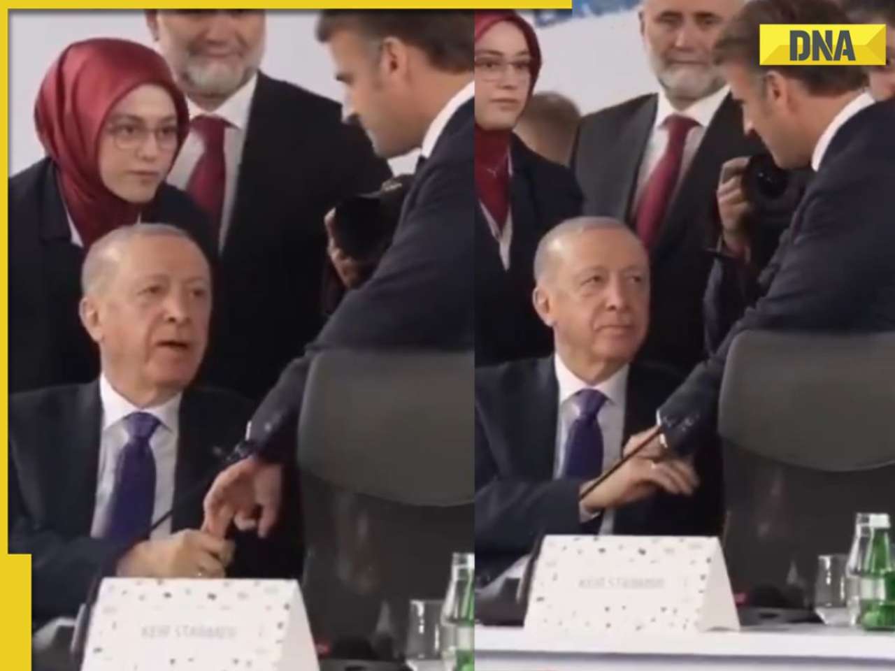 Why Turkish President Erdogan grabbed Emmanuel Macron's finger mid-talk? Reason will leave you shocked, it is...