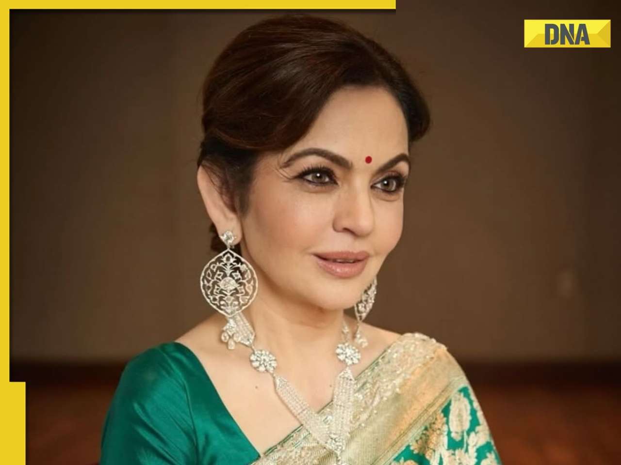 Nita Ambani wows in handwoven Banarasi silk saree, pairs it with rose-cut diamond brooch, massive diamond bracelet, know why these are special