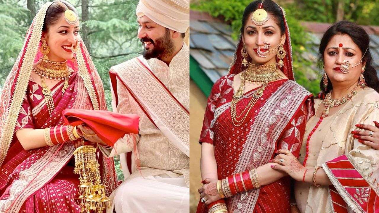 Yami Gautam's mix matched wedding bangles