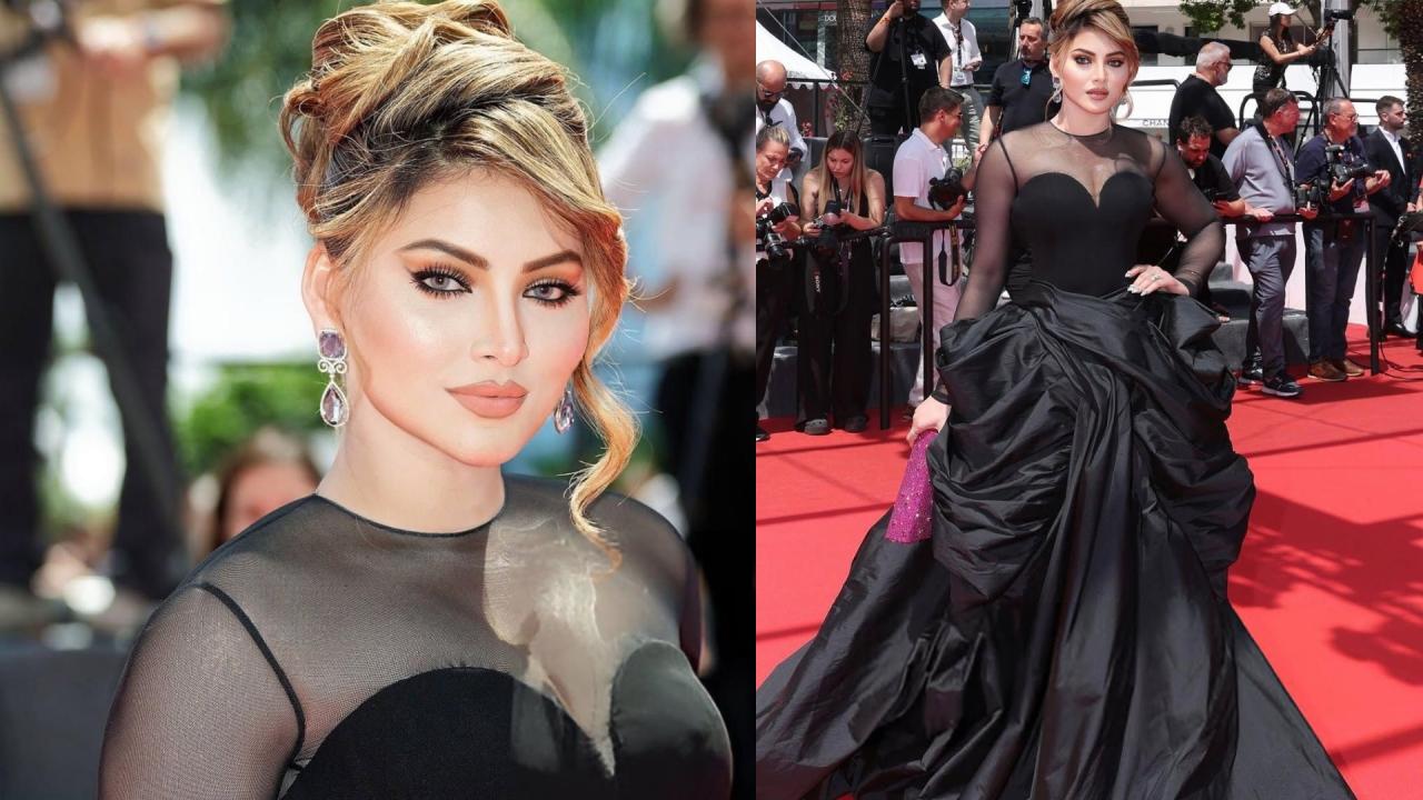 Urvashi Rautela black gown worth price 