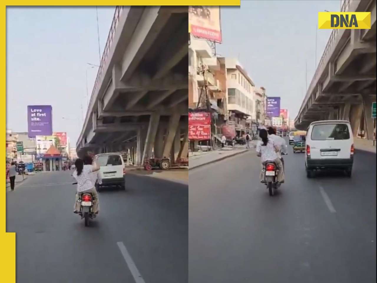 'Domestic violence': Woman beats husband on moving bike in Lucknow, video sparks outrage