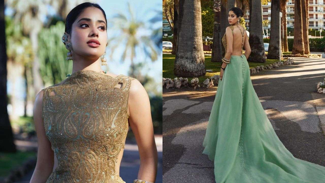 Janhvi Kapoor in custom Anamika Khanna creation