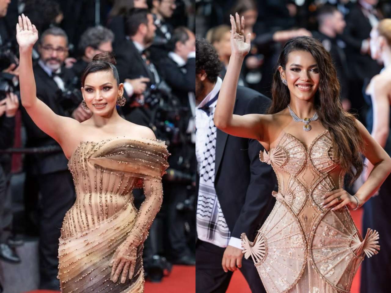 Wore a gown inspired by the banyan tree