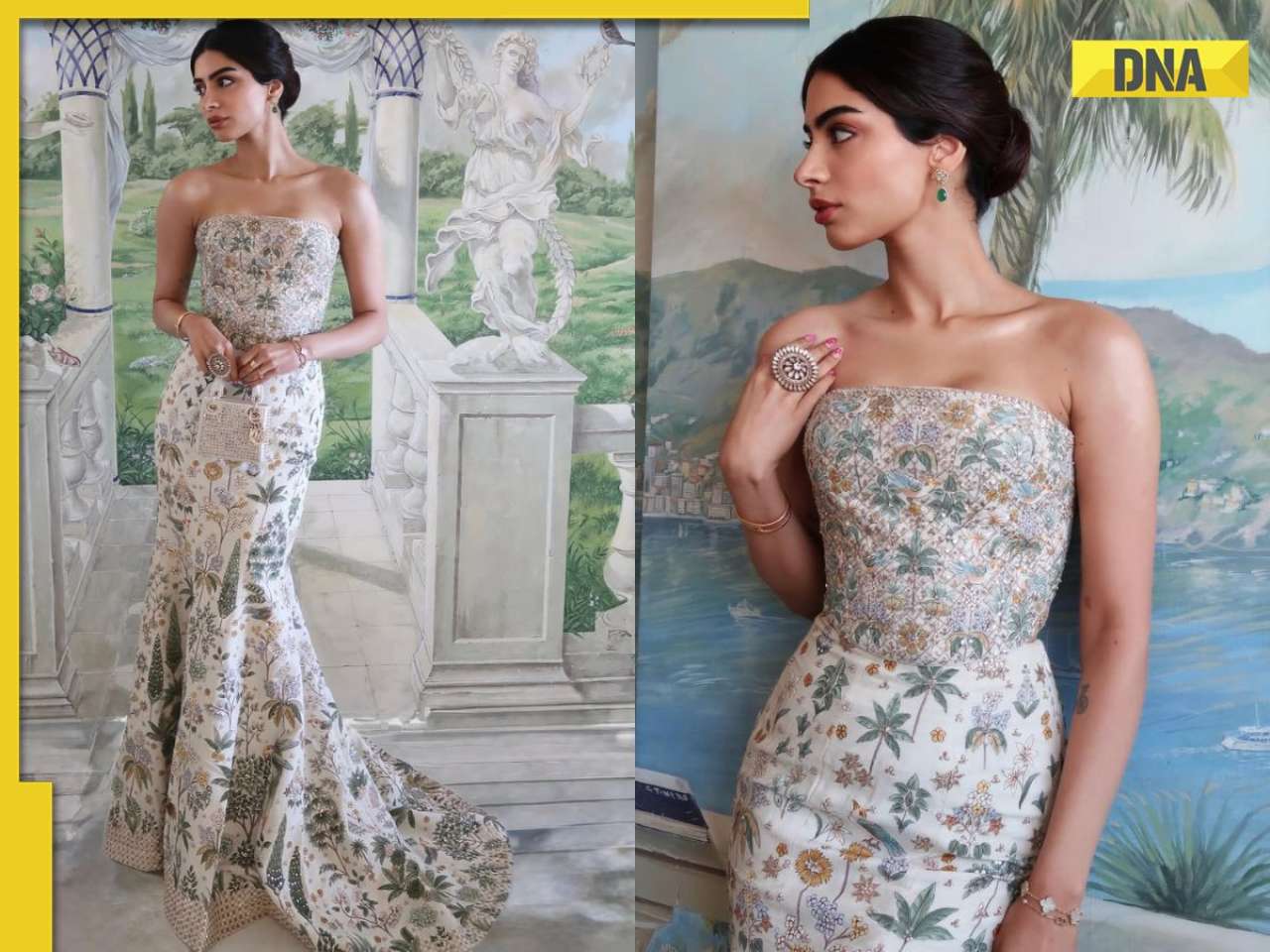 Khushi Kapoor looks ravishing in hand-painted gown by Rajasthan artisans at Cannes 