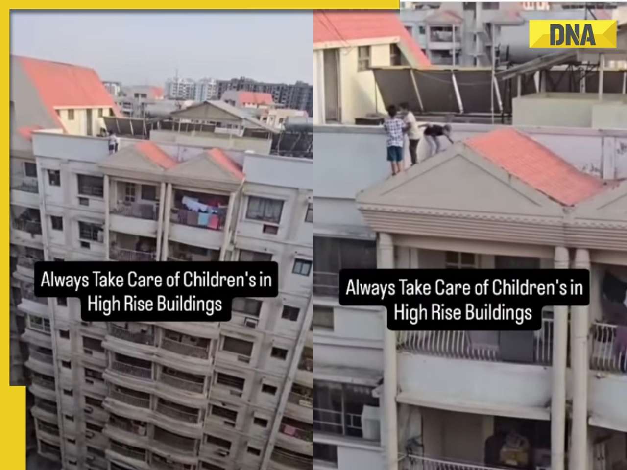 Viral video showing children playing on sloped rooftop leaves internet shocked: 'My anxiety skyrocketed...'