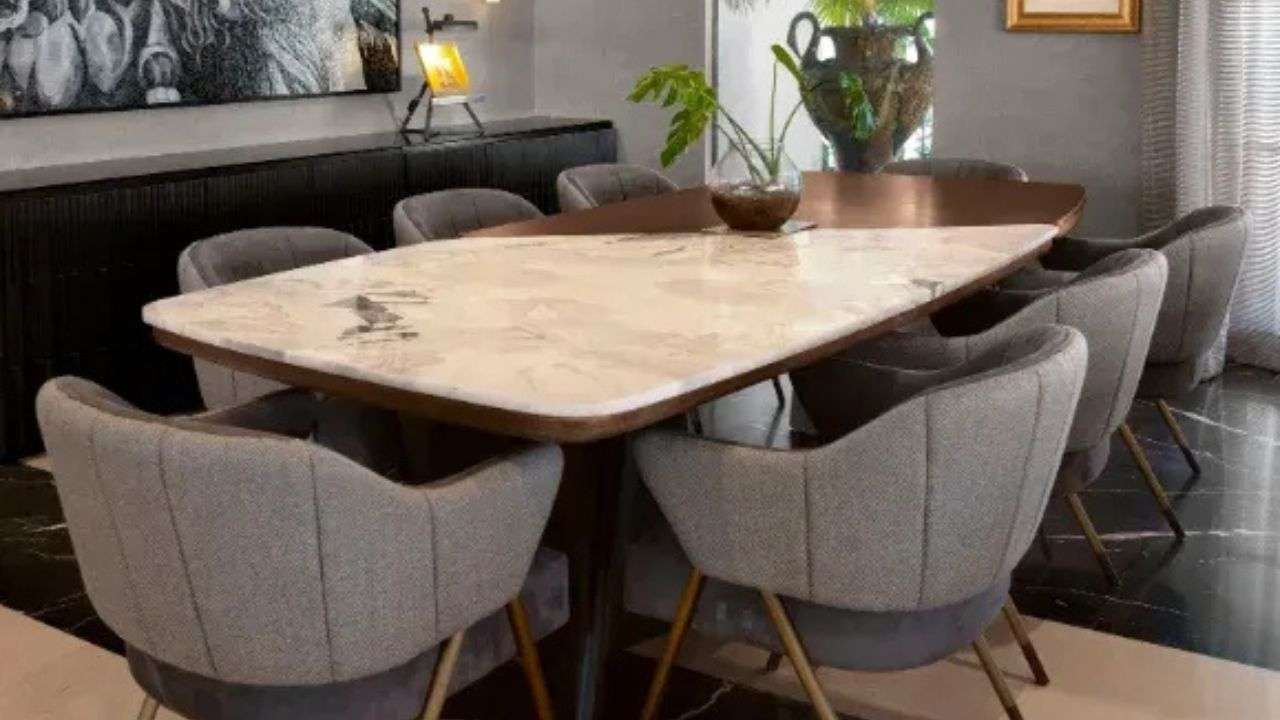 A stylish dining room