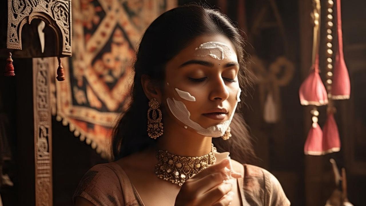गुलाब जल और बेसन