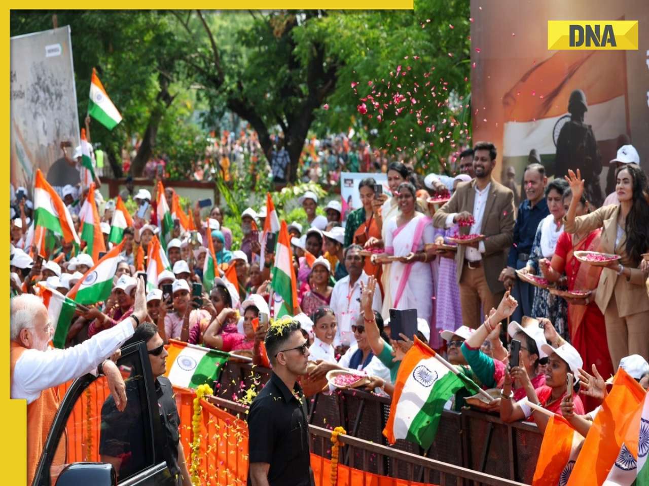 Operation Sindoor hero Colonel Sofiya Qureshi's sister Shyna Sunsara, other family members join PM Modi's roadshow in Vadodara