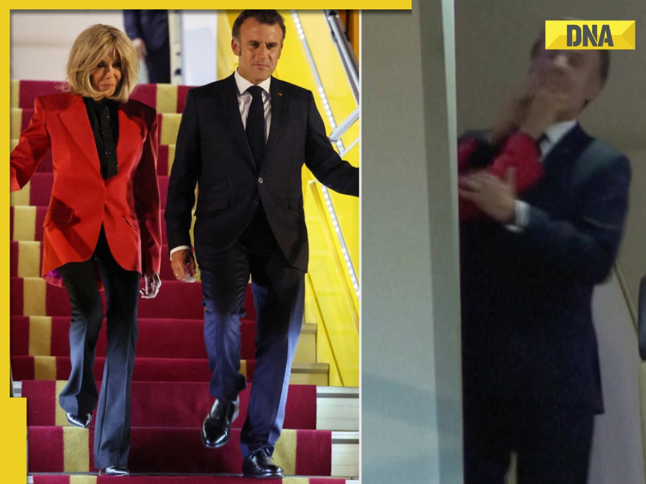 Viral Video: Did French President Emmanuel Macron get shoved in face by his wife Brigitte? Clip sparks online debate
