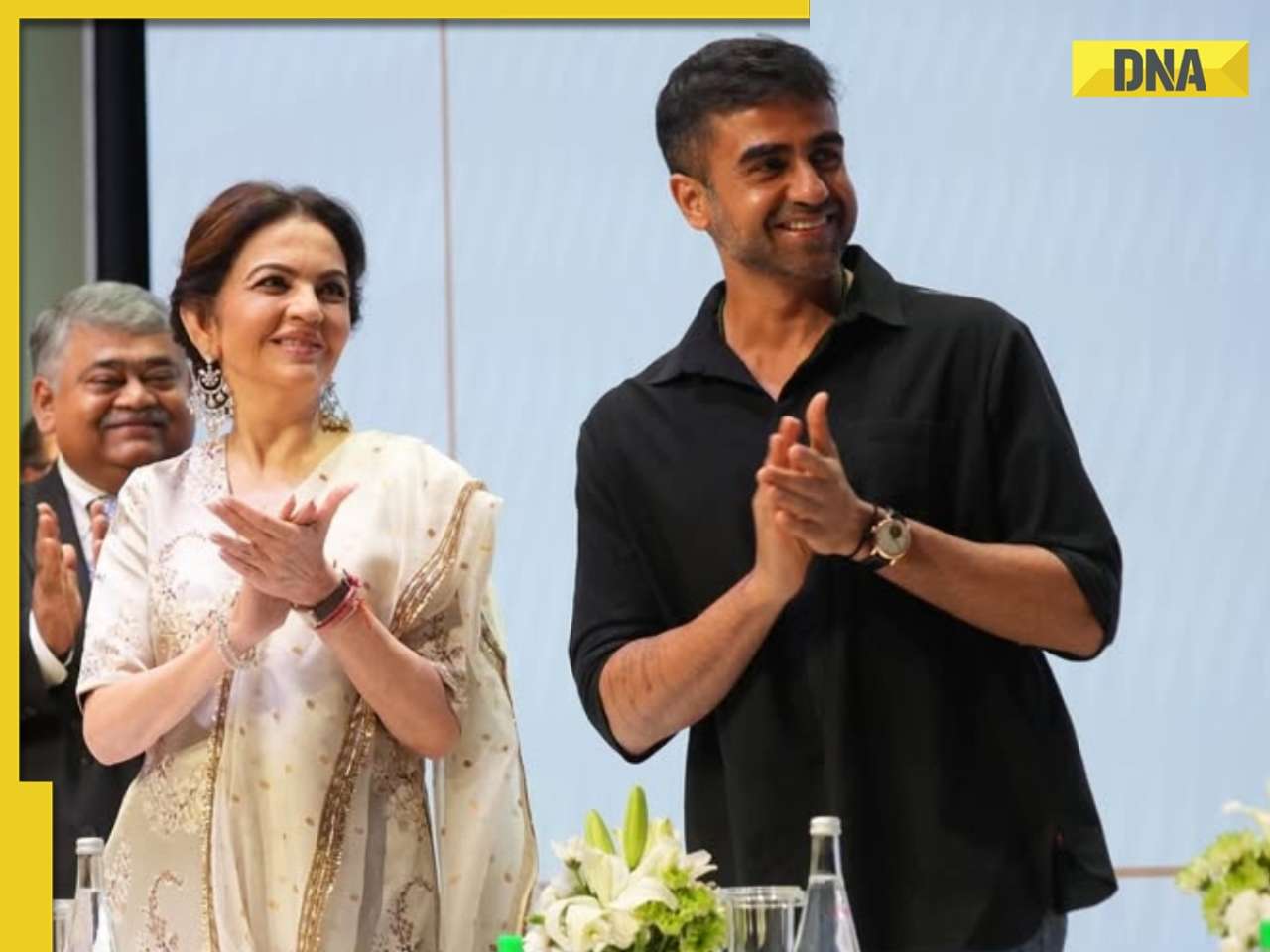 Nita Ambani and Zerodha co-founder Nikhil Kamath spotted together at Dhirubhai Ambani International School graduation ceremony in Mumbai, pics go viral